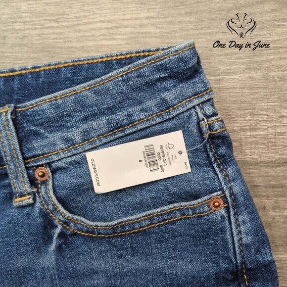 Old Navy Sky hi A Line Denim Shorts Size 6 - Picture 2 of 7